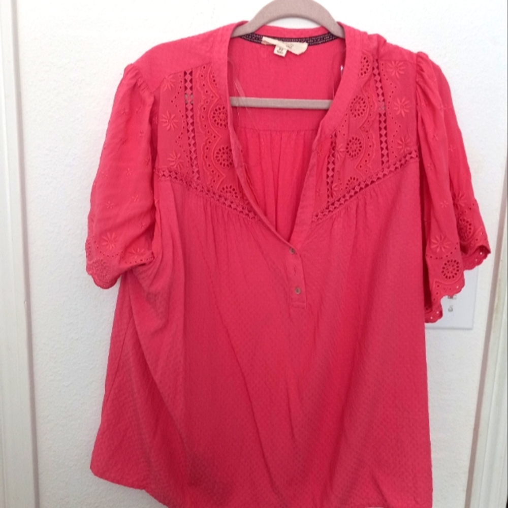 Nurture by Lamaze Coral Eyelet Blouse